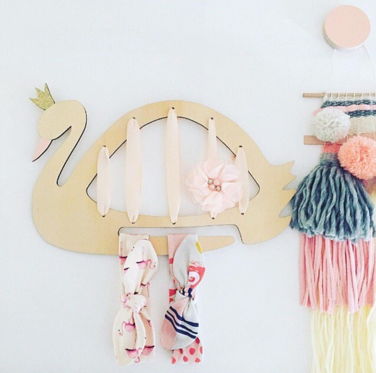 Swan Hair Clips Accessory Organizer