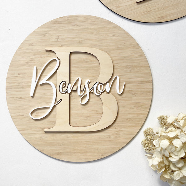 Round Personalised Name Sign