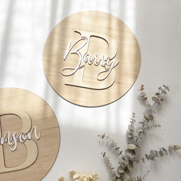 Round Personalised Name Sign